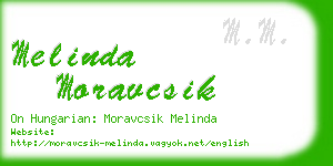 melinda moravcsik business card